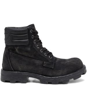 DIESEL D-Hammer Faded Lace-Up Boots - Black