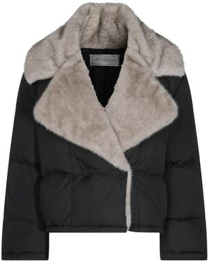 Antonelli Faux-Fur Collar Padded Jacket - Grey