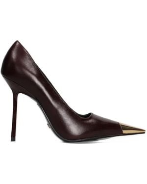 GOLD&ROUGE Lucy-B Metal-Toe Court Shoes - Brown