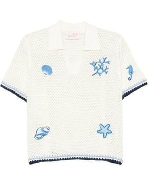 MC2 Saint Barth Pixie Embroidered Open-Knit Jumper - White