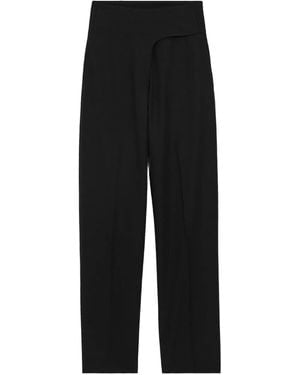 Ami Paris New Wool Wrapped Belted Trousers - Black
