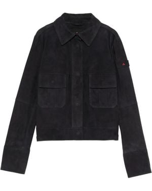 Peuterey Era Suede Pocket Jacket - Black