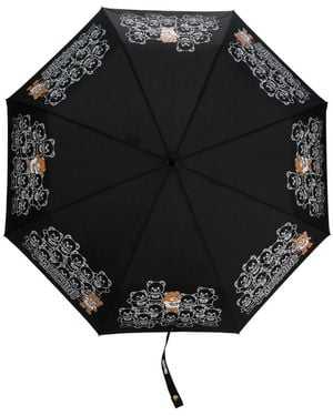 Moschino Ombrello Con Stampa Grafica Teddy Bear - Nero