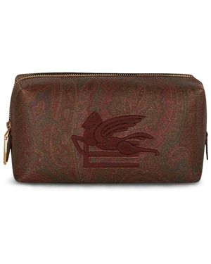 Etro Clutch Bag With Logo - Brown