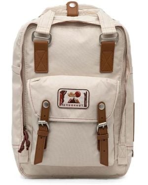 Doughnut Logo-Patch Buckle-Fastening Backpack - Natural