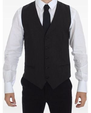 Dolce & Gabbana V-Neck Waistcoat - Black