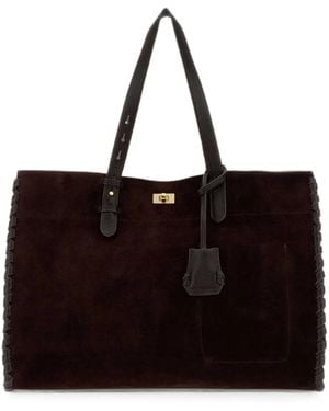 Anya Hindmarch Bolso Shopper Mortimer Con Ribete Sobrehilado - Negro