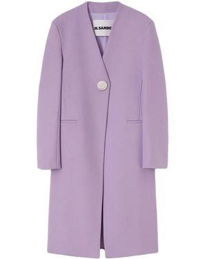 Jil Sander Lilac Cashmere Coat - Purple
