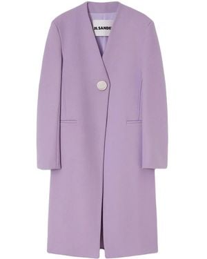 Jil Sander Mantel Mit V-Ausschnitt - Lila