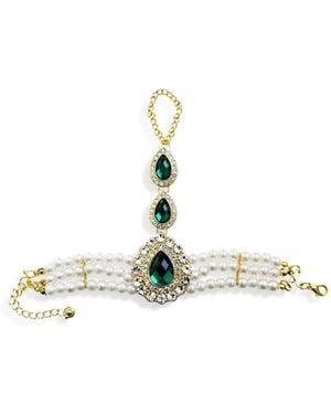 Hzmer Jewelry Pulsera con detalles de cristal - Metálico