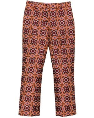 La DoubleJ Pantalon À Losanges En Jacquard - Red