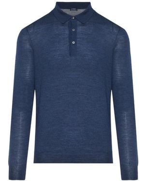 Barba Napoli Long-Sleeve Polo Shirt - Blue