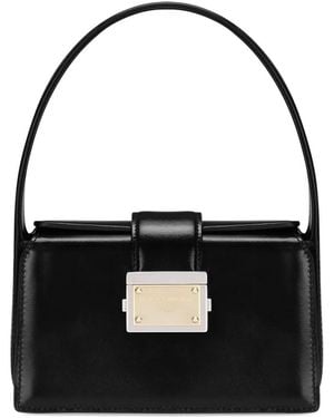 Dolce & Gabbana ロゴアップリケ ハンドバッグ - ブラック