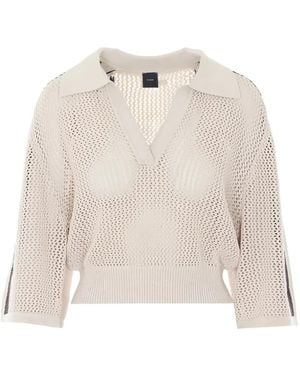 Pinko Open-Knit Sweater - Naturel