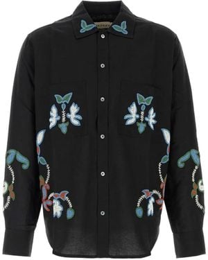 BAZISZT Rouat Bead-Embellished Shirt - Black