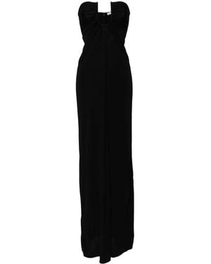 Christopher Esber Arced Palm Strapless Dress - Black