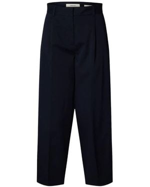 SELECTED Pleated Trousers - Blue