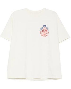 Rhude Graphic-Print Cotton T-Shirt - White