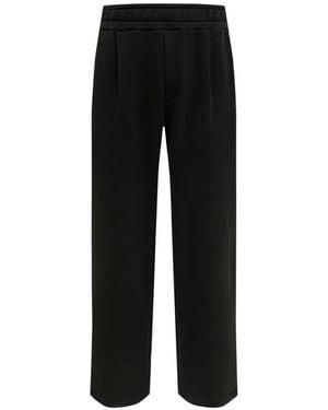 Laneus Loose-Fit Pleated Track Trousers - Black