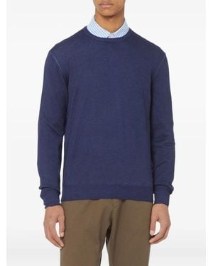 Gran Sasso Crew-Neck Cotton Jumper - Blue