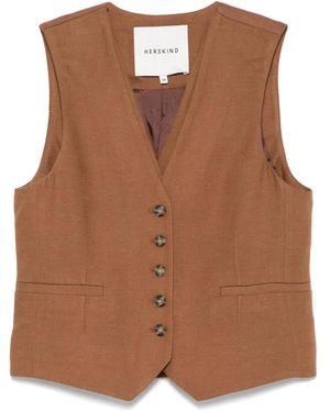 Herskind Double Up Vest - Brown
