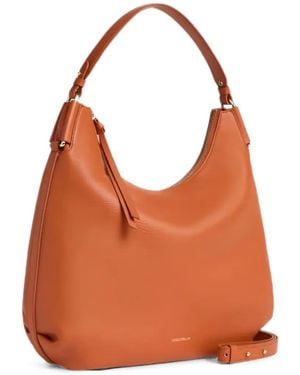 Coccinelle Medium Rebekka Grained-Leather Shoulder Bag - Orange