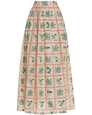 Agua Bendita Tangelo Uchuva Maxirock Mit Blumenprint - Weiß