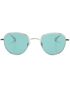 Garrett Leight Wells J Round-Frame Sunglasses - Green