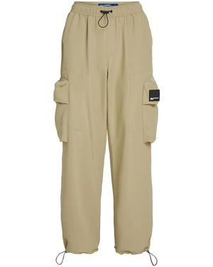KARL LAGERFELD Straight-Leg Cargo Trousers - Natural