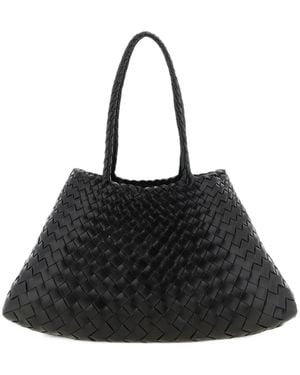 Dragon Diffusion Large Santa Croce Leather Tote Bag - Black