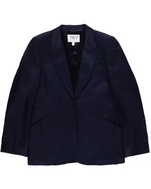 Twp Perfect Boyfriend Single Breasted Blazer - Blue