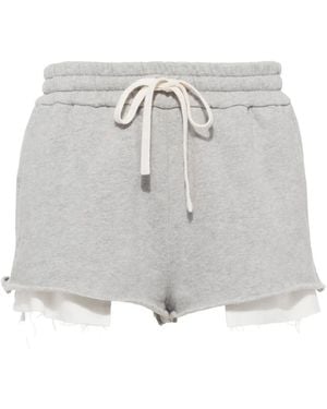 Miu Miu Shorts Im Layering-Look - Grau