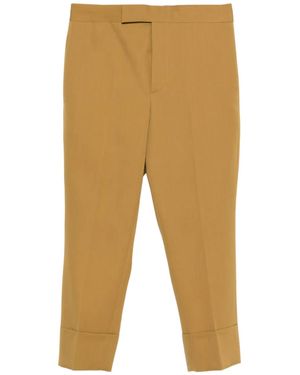 SAPIO Gabardine Cuffed Pants - Natural