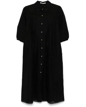 Individual Sentiments Striped Midi Dress - Black