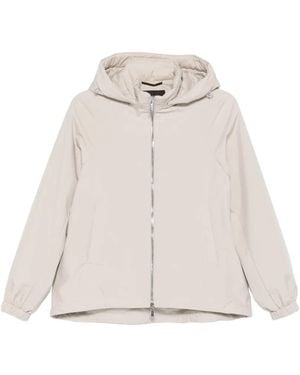 Moorer Cylia Hooded Zip Jacket - White
