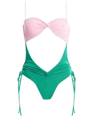 Agua Bendita Cutout Tie Swimsuit - Green