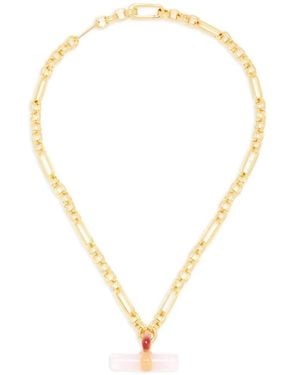SANDRALEXANDRA Collar Con Colgante T Bar - Blanco