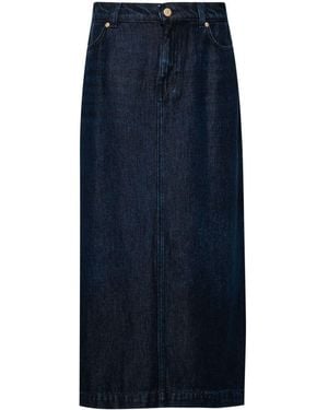 7 For All Mankind Stormy Midi Skirt - Blue