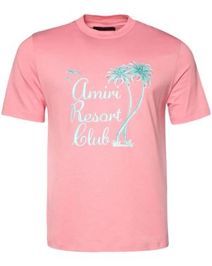 Amiri Twisted Palms Tシャツ - ピンク