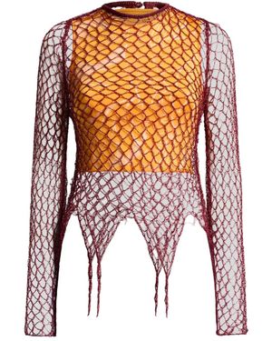 Etro Pull En Maille Ajourée - Orange