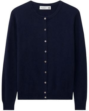 Pringle of Scotland Crew-Neck Cashmere Cardigan - Blue