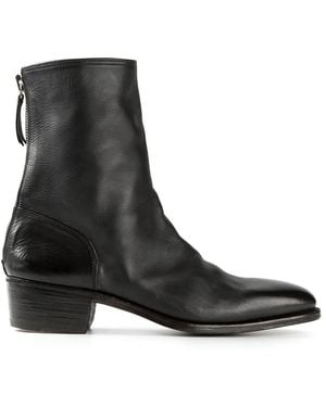 Premiata Mid-Heel Zipped Ankle Boots - Black