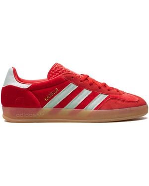 Ladies red adidas gazelle trainers best sale