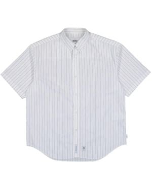 WTAPS Bd 03 Pinstripe-Pattern Short-Sleeve Shirt - White