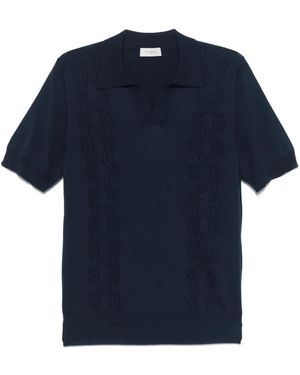 Piacenza Cashmere ポインテールニット Tシャツ - ブルー