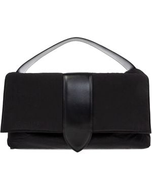 Jacquemus Leather-Trimmed Padded Tote Bag - Black