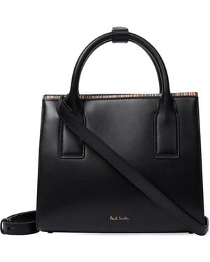Paul Smith Bolso Satchel Con Asa Superior - Negro