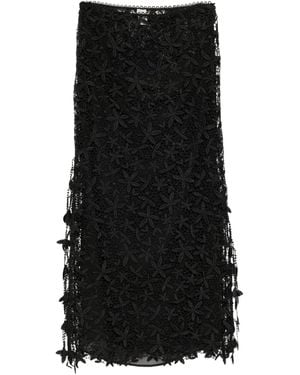 TOTEME Guipure-Lace Skirt - Black