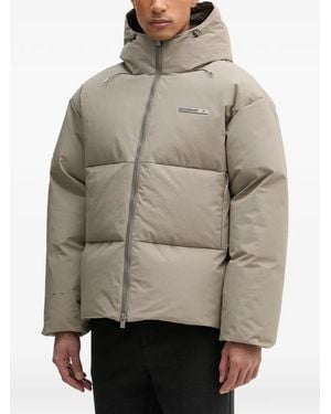 HELIOT EMIL Hooded Padded Jacket - Grey
