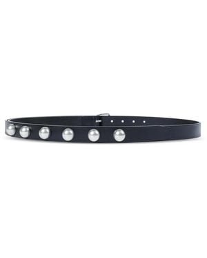 Ann Demeulemeester Giufi Studded Skin Belt - White